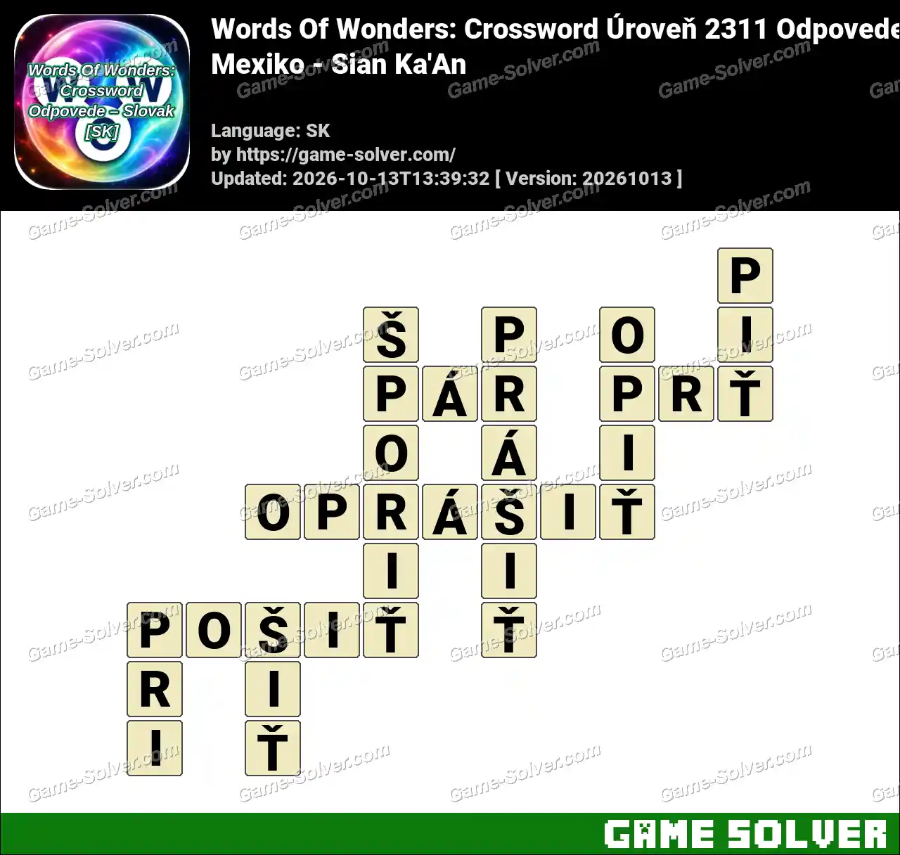 Words Of Wonders: Crossword Úroveň 2311 Odpovede – Mexiko – Sian Ka’An